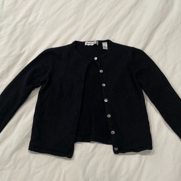 Valerie Stevens Petites Metallic Wool Cardigan - Picture 2 of 9